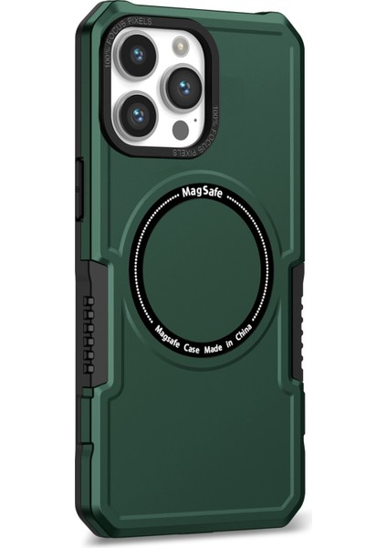 iPhone 14 Pro Max Için Manyetik Telefon Kılıfı Kamera Lens Çerçeve Tasarımı Pc + Tpu Çift Katman Koruma Kapağı Magsafe ile Uyumlu (Yurt Dışından)