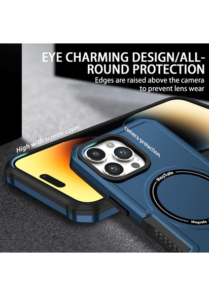 iPhone 14 Pro Max Için Manyetik Telefon Kılıfı Kamera Lens Çerçeve Tasarımı Pc + Tpu Çift Katman Koruma Kapağı Magsafe ile Uyumlu (Yurt Dışından) indirimleri