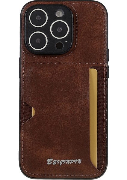 iPhone 14 Pro Max Shockproof Pu Deri+Tpu+Pc Koruyucu Kapak Kplus Yuvası Tasarımı Kesin Kesim ile Çizelge Önleyici Cep Telefon Kılıfı- Kahverengi (Yurt Dışından) fiyatları