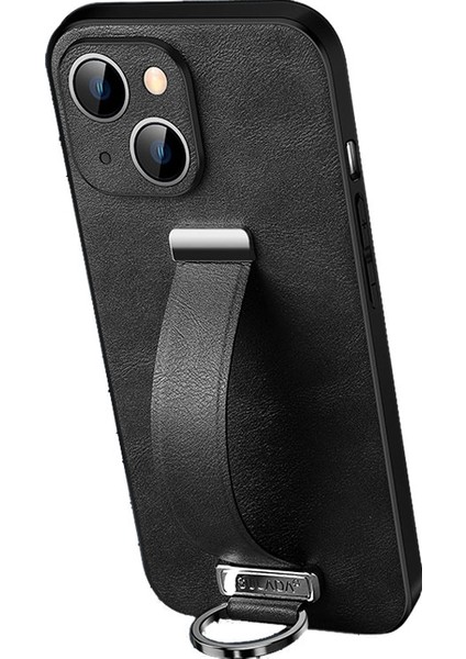 iPhone 14 Için Sulada Moda Serisi Plus Crazy Horse Doku Pu Deri Kaplamalı Pc + Tpu Kasası Drop Kılak Kıckantus (Yurt Dışından)