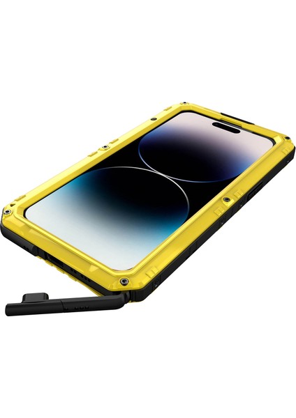 iPhone 14 Pro IP68 Su Geçirmez Damla Geçirmez Kapak Metal + Silikon Şok Geçirmez Telefon Mühürlü Kılıf (Yurt Dışından) indirimleri