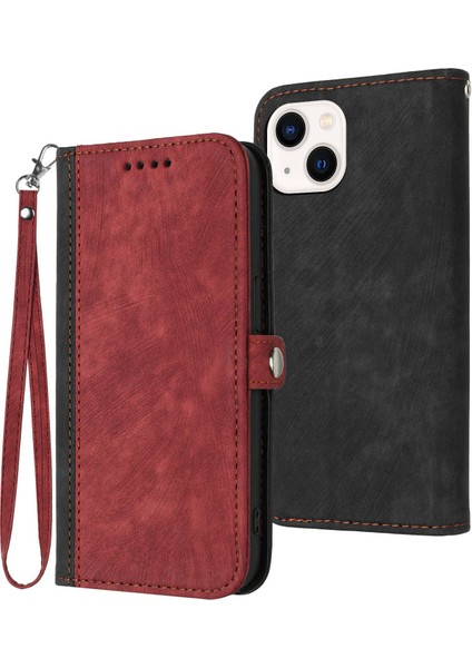 YX0020 Akıllı Telefon Kılıfı iPhone 14 Tam Kapsamı Pu Deri Stand Çift Manyetik Toka Telefon Kapak Kabuğu Kayış (Yurt Dışından)