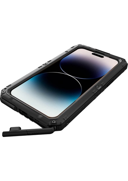 iPhone 14 Pro IP68 Su Geçirmez Damla Geçirmez Kapak Metal + Silikon Şok Geçirmez Telefon Mühürlü Kılıf (Yurt Dışından) indirimleri