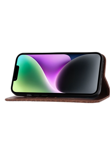 iPhone 14 Için Plus Baskılı Rhombus Desen Telefon Stand Kapağı Buzağı Dokusu Pu Deri Kılıf Magnetik Cüzdan Kayış (Yurt Dışından) fırsatları