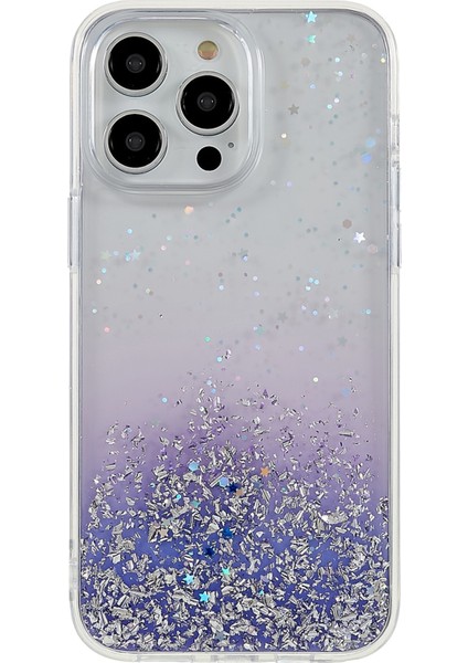 Dfans Starlight Shining Serisi iPhone 14 Pro Max Koruyucu Geri Kılıf Pc+Tpu Glittery Dekor Anti Drop Kapak (Yurt Dışından) fiyatları