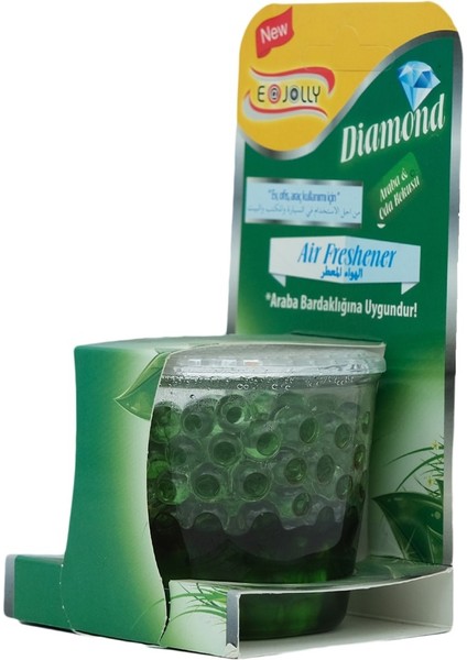 Bardak Tipi Boncuklu Oto Araç ve Oda Jel Kokusu Obsession - Yeşil 100ML