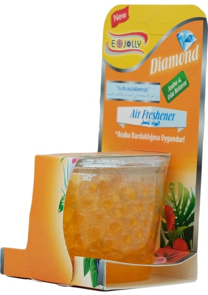 Bardak Tipi Boncuklu Oto Araç ve Oda Jel Kokusu Eternity - Turuncu 100ML