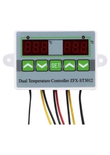 ZFX-ST3012 12V Çift Röle Çıkışlı Termostat - Sıcaklık Kontrol Cihazı