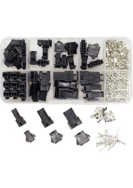Jst-Sm 2.54MM 2/3/4 Pin Konnektör Seti - 200 Parça