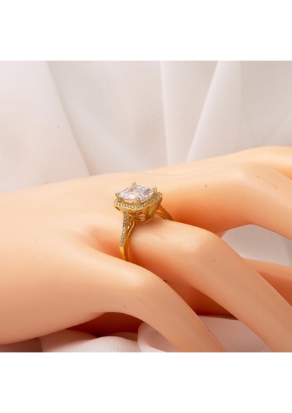 14 Ayar Altın Baget Taşlı Yüzük fiyatları