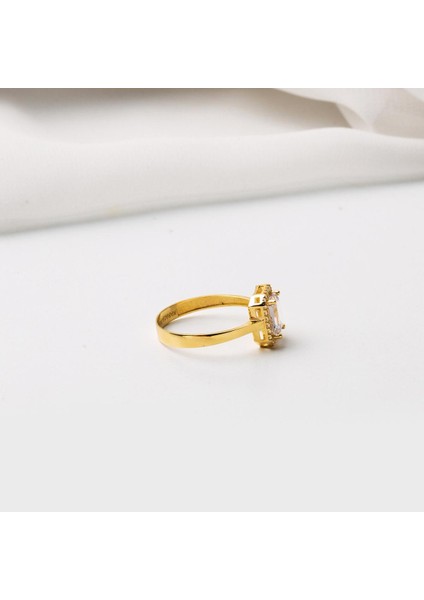14 Ayar Altın Baget Taşlı Yüzük fiyatları
