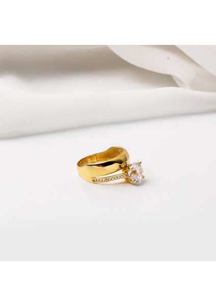 14 Ayar Altın Alyans Tektaş Yüzük fırsatları