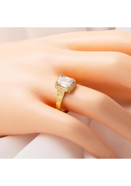 14 Ayar Altın Taşlı Baget Yüzük fiyatları