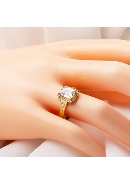 14 Ayar Altın Baget Taşlı Yüzük fiyatları