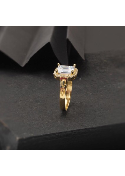 14 Ayar Altın Baget Taşlı Yüzük modelleri