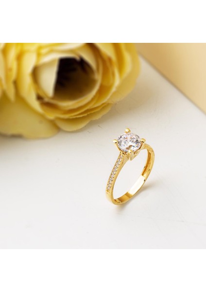 14 Ayar Altın Tektaş Yüzük fırsatları