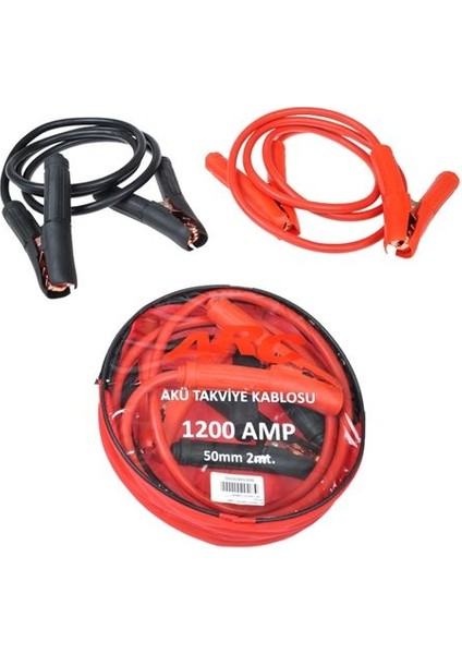 Akü Takviye Kablosu 1200A 2mt 50MM Çantalı