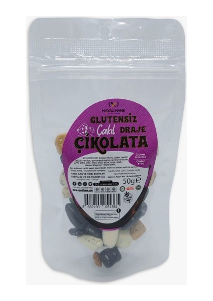 Glutensiz Çakıl Draje Çikolata 50 gr (6'lı Paket)