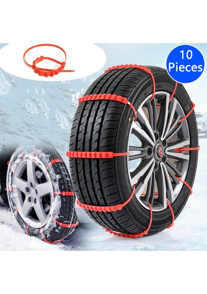 10 Adet Anti Patinaj Kar Araba Kış Lastiği Tekerlek Zinciri (Yurt Dışından)
