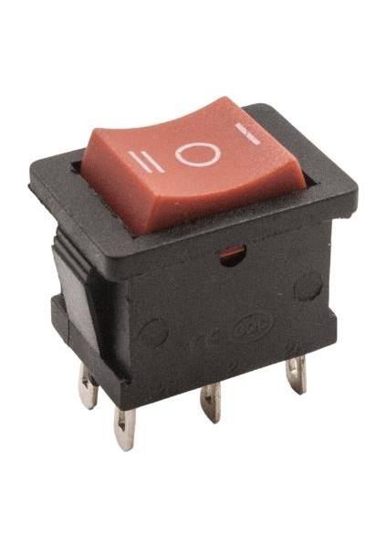 Kcd1-5 On-Off-On Anahtar 6-Pin - Kırmızı-Siyah