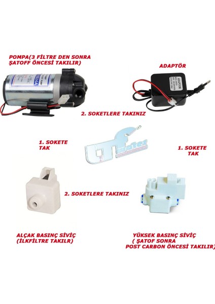 Su Arıtma Pompa (Motor) Adaptör Takımı
