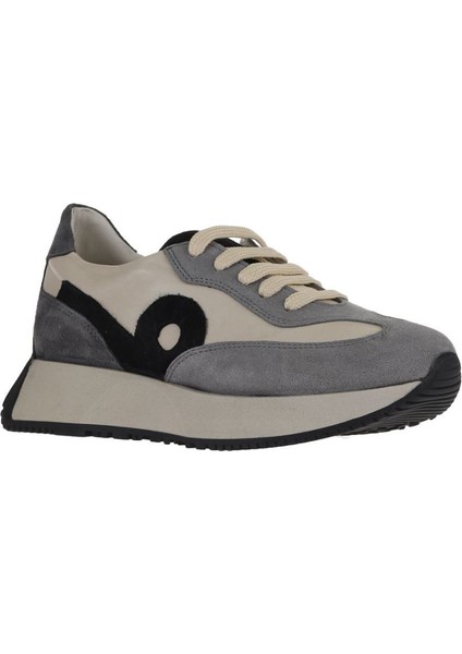 Gri Multi Deri Kadın Düz Dolgu Ayakkabı modelleri