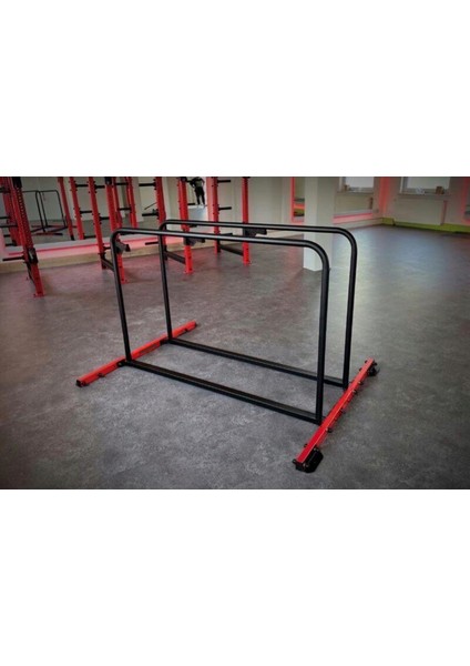 Paralel Bar Dips Çalışma Istasyonu Red Black Büyük Model