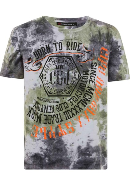 BT103 Yıkama Desenli Çocuk Tişört