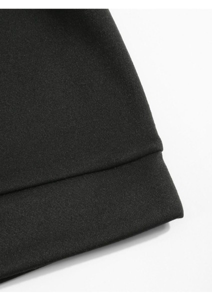 Kadın Basic 0 Sıfır Yaka Baskısız Düz Oversize Salaş Bol Kesim Polar Sweatshirt