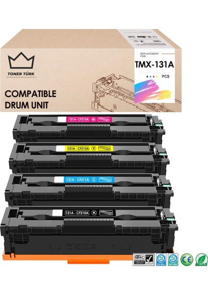 Hp 131A / Pro 200 M276 / M251 / CF210A Set Muadil Toneri - Ekonomik