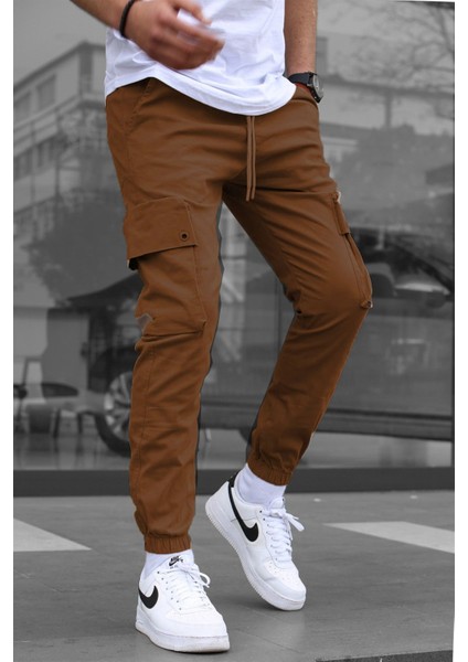 Camel Kargo Cep Jogger Pantolon 5647