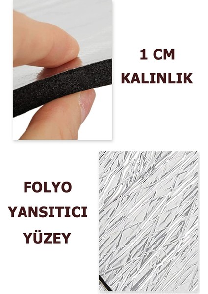 Alüminyum Folyolu 50X100CM KALINLIK:10MM Radyatör Petek Arkası Isı Yalıtım Izolasyon Levhası 10 Adet
