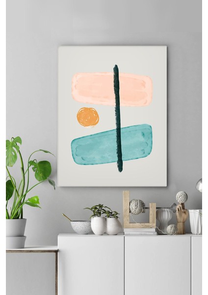 Kanvas Green Watercolor Deseni Tablo 0484