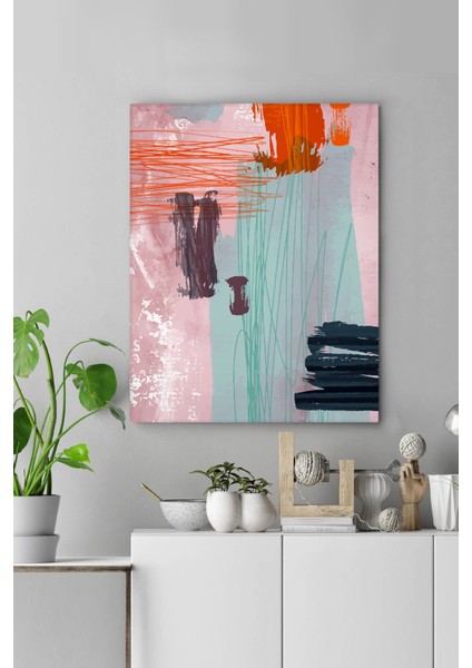 Kanvas Modern Pastel Renkler Deseni Tablo 0547