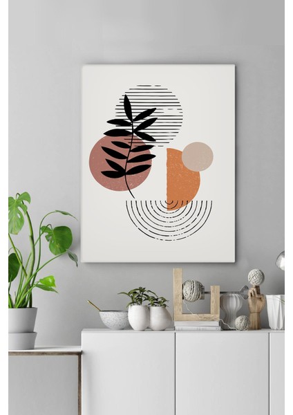 Kanvas Geometrik Çiçek Deseni Tablo 0462