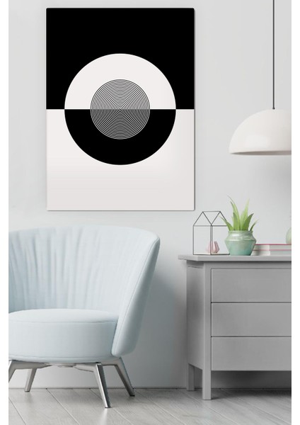 Kanvas Gemoetric Black Deseni Tablo 0364