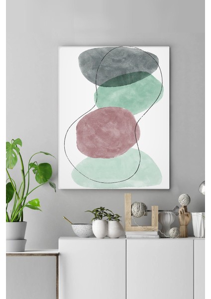 Kanvas Yeşil Pastel Deseni Tablo 0625
