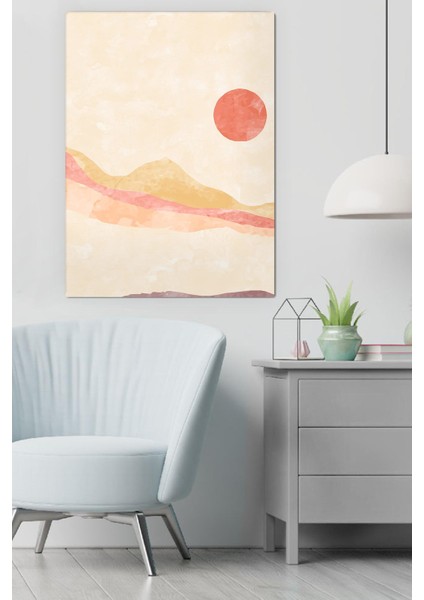 Kanvas Sun Moon Mountain Deseni Tablo 0593