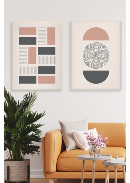 Kanvas Geometric 2'li Tablo Seti 0663