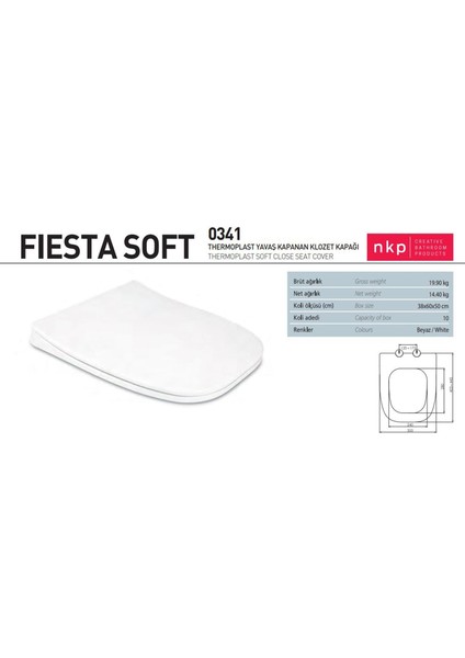 NKP0341 Fiesta Klozet Kapağı Soft