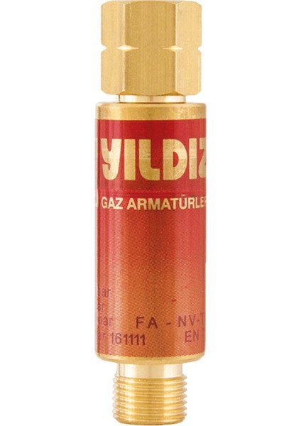 Yıldız Alev Emniyet Valfi 1130 (Basınç Düşürücü Için Yanıcı Gaz)