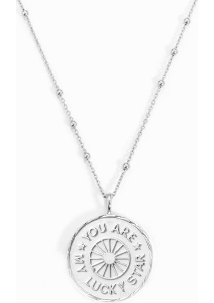 You Are My Lucky Star Madalyon Zincir Kolye