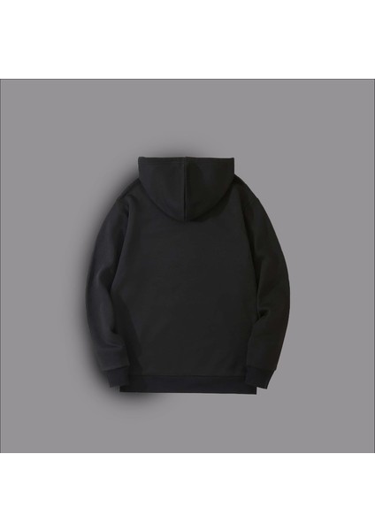 Erkek Siyah Baskılı Kapüşonlu Sweatshirt fiyatları