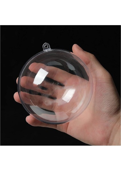 Şeffaf Mika Küre - Asılabilir Plastik Top - 12 cm