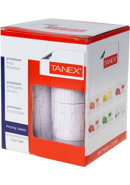 12X21 Etiketi Beyaz TNX1221100800 "24 Adet"