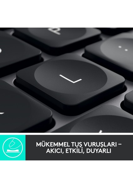 Mx Keys For Business Aydınlatmalı Tam Boyutlu Kablosuz Türkçe Q Klavye - Siyah