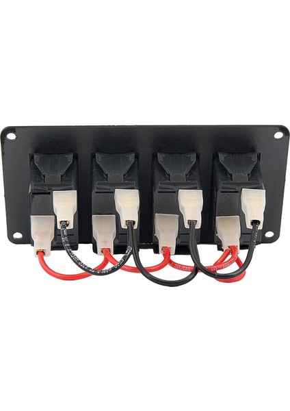 4 Anahtar Swicth Panel Slim Model Yeşil Işık 12-24V