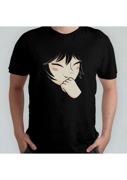 Anime %100 Pamuklu Bisiklet Yaka T-Shirt Model - 14
