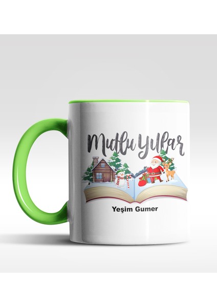 Kişiye Özel Mulu Yıllar Tasarımlı Yeşil Kupa