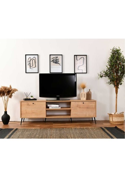Calvin 2 Kapaklı Raflı Tv Ünitesi